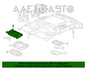 Козирок правий Honda Civic X FC 16-21 4d сірий