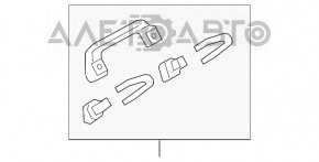 Ручка потолка задняя правая Acura MDX 07-13 серая, царапины
