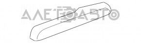 Накладка підлокітника прав Honda Civic X FC 16- чорна ганчірка
