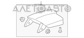 Консоль центральна підлокітник Honda Accord 13-17 шкіра беж, під хімчистку