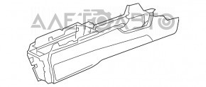 Консоль центральна підлокітник та підсклянники Honda Civic X FC 16-21 чорна ганчірка, подряпини