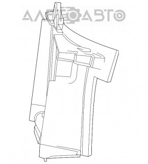 Дефлектор бокового радиатора задний левый Chevrolet Camaro 16- 6.2 трещина, нет 1 крепления