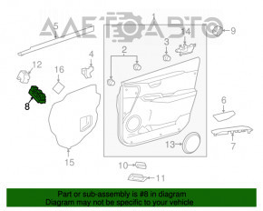 Управление стеклоподъемником передним левым Lexus NX200t NX300 NX300h 15-21