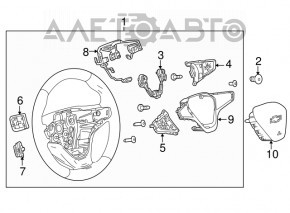 Кнопки управления на руле левые Chevrolet Malibu 18 с слежением за полосой