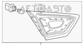 Фонарь внутренний крышка багажника правый Chevrolet Impala 14-20