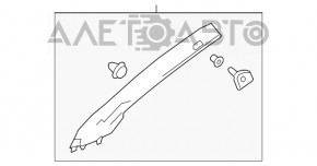 Накладка передньої стійки права Honda Clarity 18-21 usa сіра, під пищалку