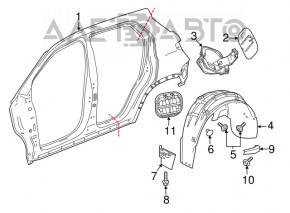 Корпус лючка бензобака Chevrolet Equinox 18-LYX, LSD