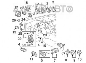 Кнопка управления омывателем фар Lexus RX300 RX330 RX350 RX400h 04-09