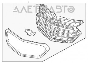 Решітка радіатора grill Chevrolet Equinox 18-21 у зборі з емблемою