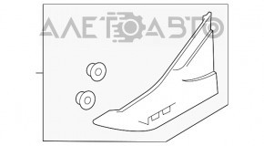 Молдинг крила прав Chevrolet Volt 16- зламані 2 кріплення та напрямні