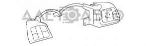 Кнопки управління на кермі лев Toyota Highlander 14-19