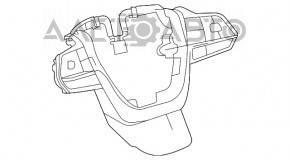 Кнопки керування на кермі Toyota Highlander 20-22 під радар та камеру стеження за смугою, топляк на запчастини