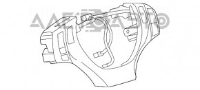Кнопки управления на руле Lexus ES300h ES350 13-15 дорест, затерта накладка