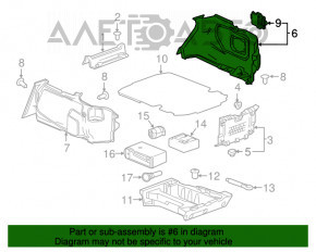 Обшивка арки права Chevrolet Camaro 16- купе без заглушки