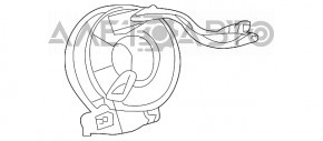 Шлейф руля Toyota Sienna 11-20 с датчиком угла обломана фишка