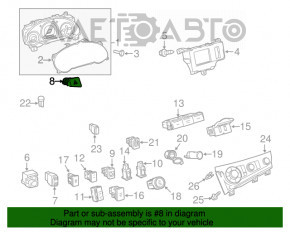 Кнопка аварийной сигнализации Toyota Sienna 11-14 серая