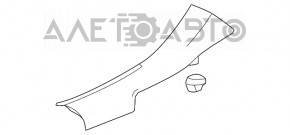 Накладка порога задняя правая Chevrolet Equinox 18-21 черная