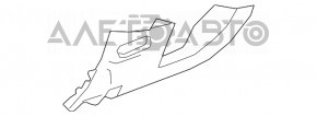 Накладка колени водителя Chevrolet Equinox 18-21 черная