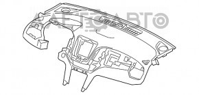 Торпедо передня панель без AIRBAG Chevrolet Equinox 18-19 чорна