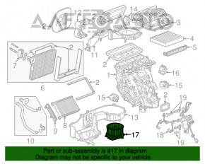 Мотор вентилятор пічки Chevrolet Impala 14-20 зламане кріплення
