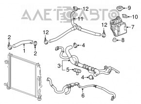 Патрубок охлаждения на доп радиатор Chevrolet Camaro 16- 6.2