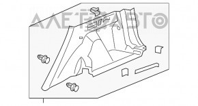 Обшивка арки правая Honda CRV 17-22черн, царапины