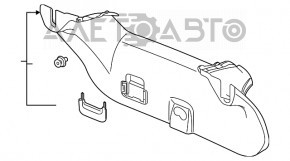 Обшивка кришки багажника нижня Honda Clarity 18-21 usa чорн