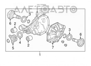 Задний дифференциал редуктор Chevrolet Camaro 16- 6.2 LSD, охлаждение, 3.73, мкпп 62к