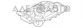 Накладка на центральную консоль подстаканник Hyundai Santa FE Sport 17-18 рест, черная, без подогрева
