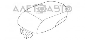Консоль центральна з підлокітником Hyundai Santa FE Sport 17-18 рест, чорна, подряпини