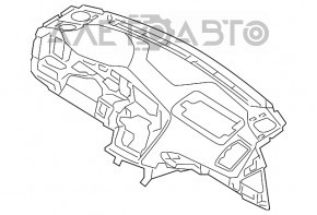 Торпедо передняя панель без AIRBAG Kia Optima 14-15 черная, затертая накладка центральной консоли