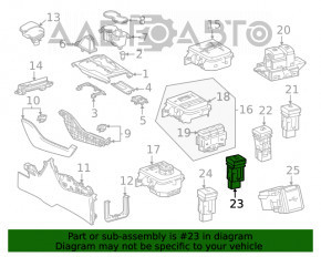 Кнопка SNOW Toyota Highlander 20-22