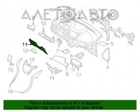 Накладка коліна водія Hyundai Elantra UD 11-16 сіра, подряпини