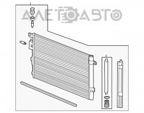 Радиатор кондиционера конденсер GMC Terrain 18-21 с охлаждением КПП