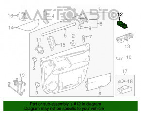 Управління склопідйомниками перед прав Lexus RX350 RX450h 16-22