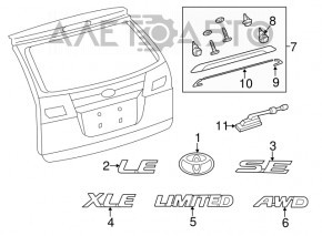 Кнопка открытия багажника наружняя Lexus RX350 RX450h 10-15 keyless