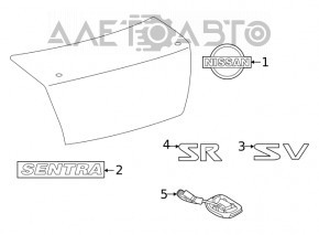 Эмблема значок SENTRA крышки багажника Nissan Sentra 20-