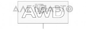 Емблема напис AWD кришки багажника Infiniti Q50 14-