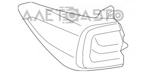 Ліхтар зовнішній крило лівий Subaru Outback 20-