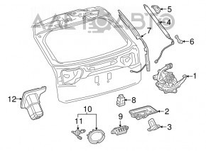 Кнопка відкриття багажника внутр Lexus RX350 RX450h 16-22 черн