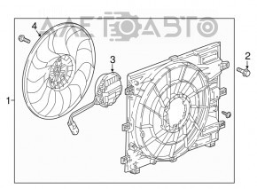 Диффузор кожух радиатора в сборе Chevrolet Equinox 18-19 LYX