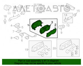 Щиток приладів Subaru Forester 14-18 SJ 2.5 МКПП 61k