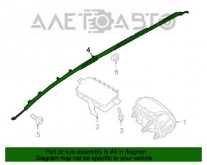 Подушка безпеки airbag бічна шторка ліва Kia Sorento 16-20
