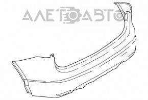 Бампер задній голий Nissan Rogue Sport 17-19 графіт, надриви, подряп, шар креп