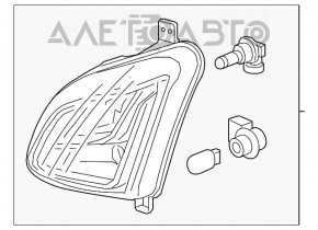 Поворотник лівий Chevrolet Equinox 18-21 з ПТФ