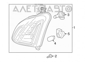 Поворотник правий Chevrolet Equinox 18-21 з ПТФ