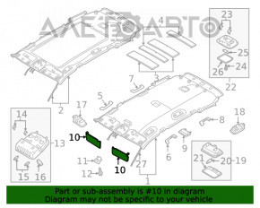 Козирок лівий Hyundai Santa FE 19-беж