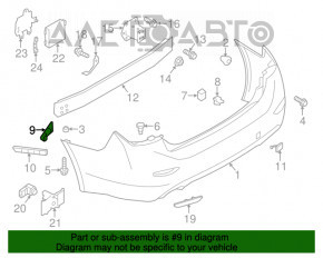 Крепление заднего бампера верхнее правое Infiniti Q50 14- OEM