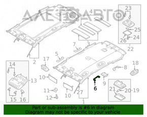 Ручка потолка передняя левая Hyundai Santa FE 19- беж