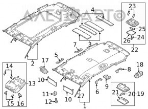 Ручка потолка передняя правая Hyundai Santa FE 19- беж